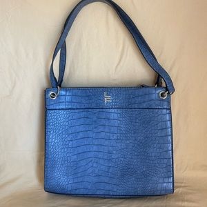 Smart looking London Fog shoulder bag. Quality vegan leather with zipper middle.